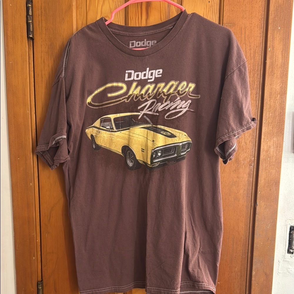 Marshalls Brown Short Sleeve Tee with Muscle Car Graphic